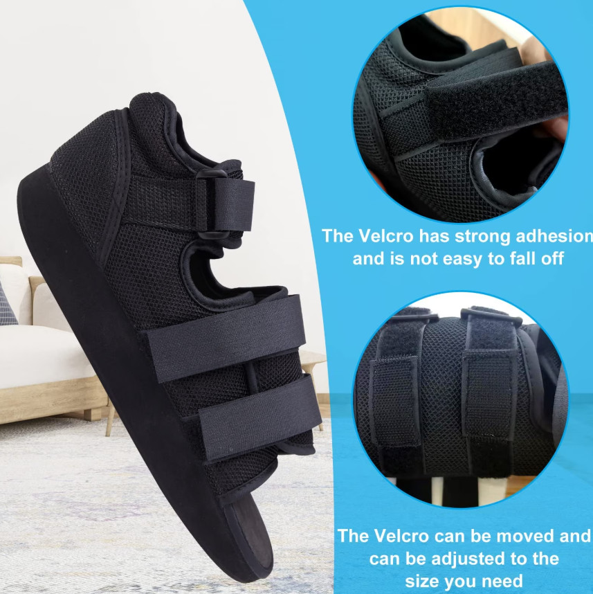 Post Op Shoe – Lightweight Medical Walking Shoes with Adjustable Strap – Medium