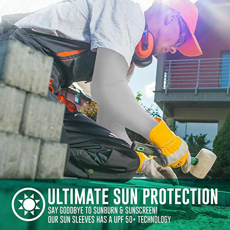1Pair Compression Arm Sleeve UV Sun Protection Elbow Support Brace For Men Women