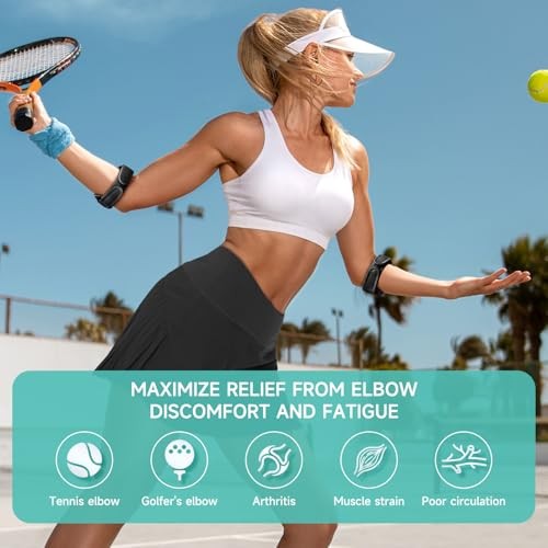 Tennis Elbow Brace for Women & Men, Adjustable Golfer Elbow Strap with