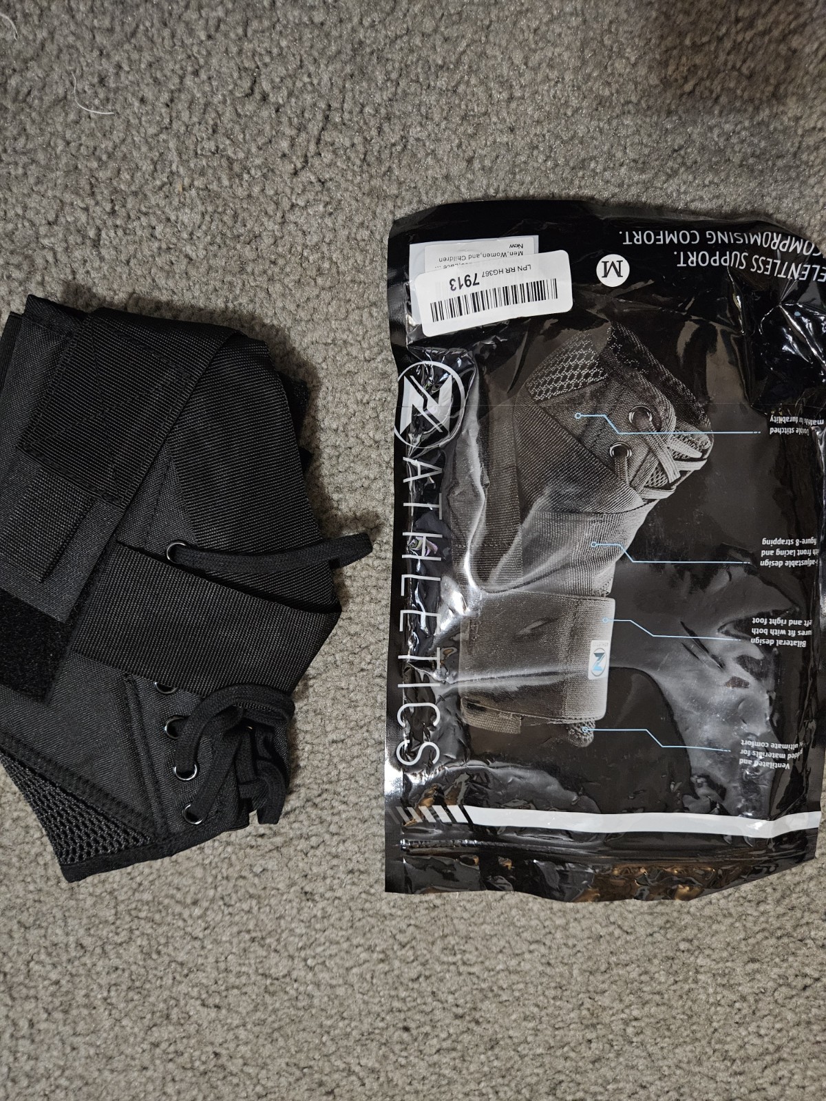 Zenith Adjustable Ankle Brace Running and Basketball Lace-Up Left Right Medium