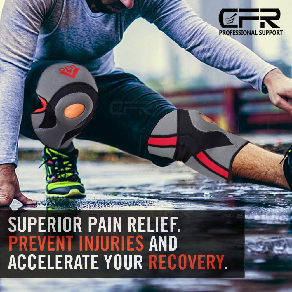 Knee Brace Support Compression Sleeve Workout Gym Sport Arthritis Joint Pain CFR