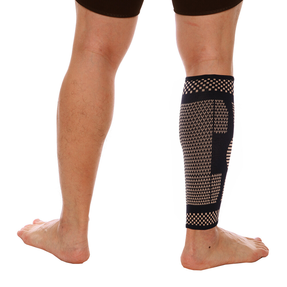 Copper Calf Support Brace Shin Splint Compression Sleeve Leg Wrap Pain Relief US