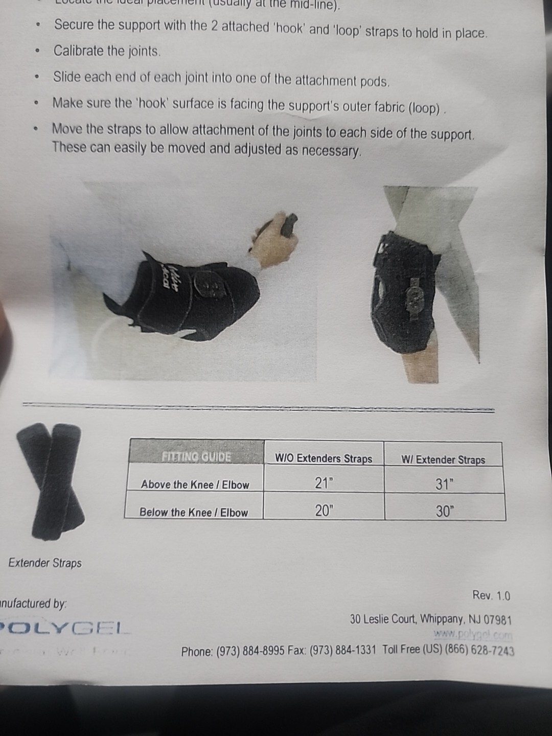 Elbow Knee Hinge Joint Kit Thermo Active Range of motion joint kit Knee/Elbow
