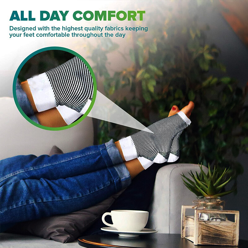 Pairs Ankle Support Brace Compression Sleeve Foot Wrap Plantar Fasciitis Relief