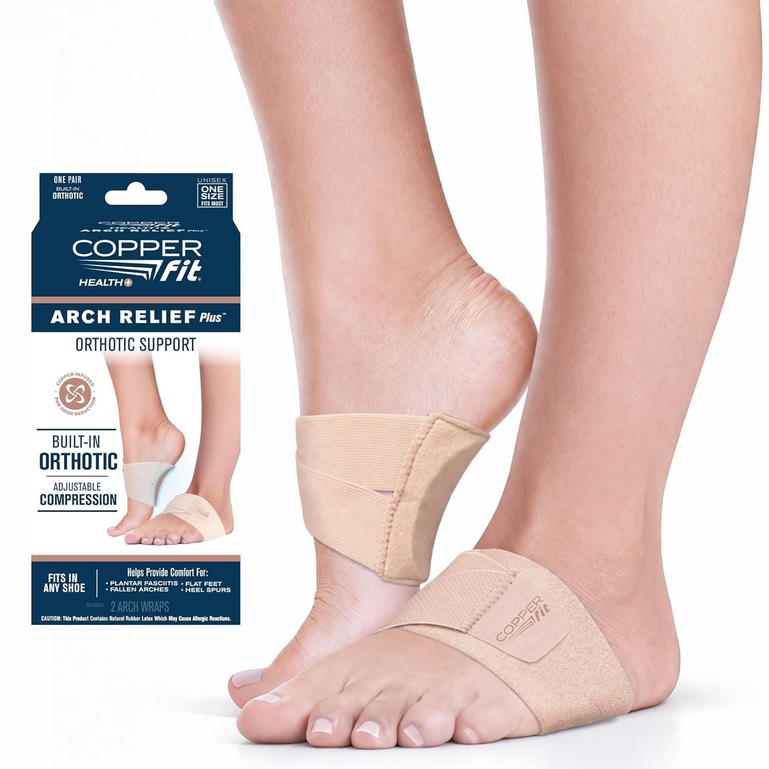 Copper-Infused Arch Relief PLUS Wraps – Eases Discomfort from Plantar Fasciitis