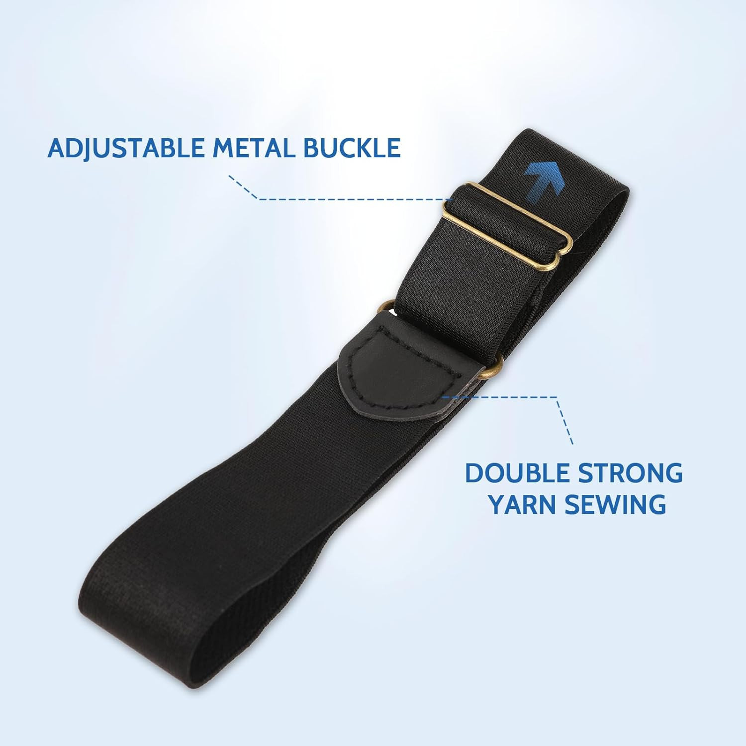 Salbsever Elastic Black Arm Band Sleeve Garters Stretchy Adjustable Anti-Slip Sh