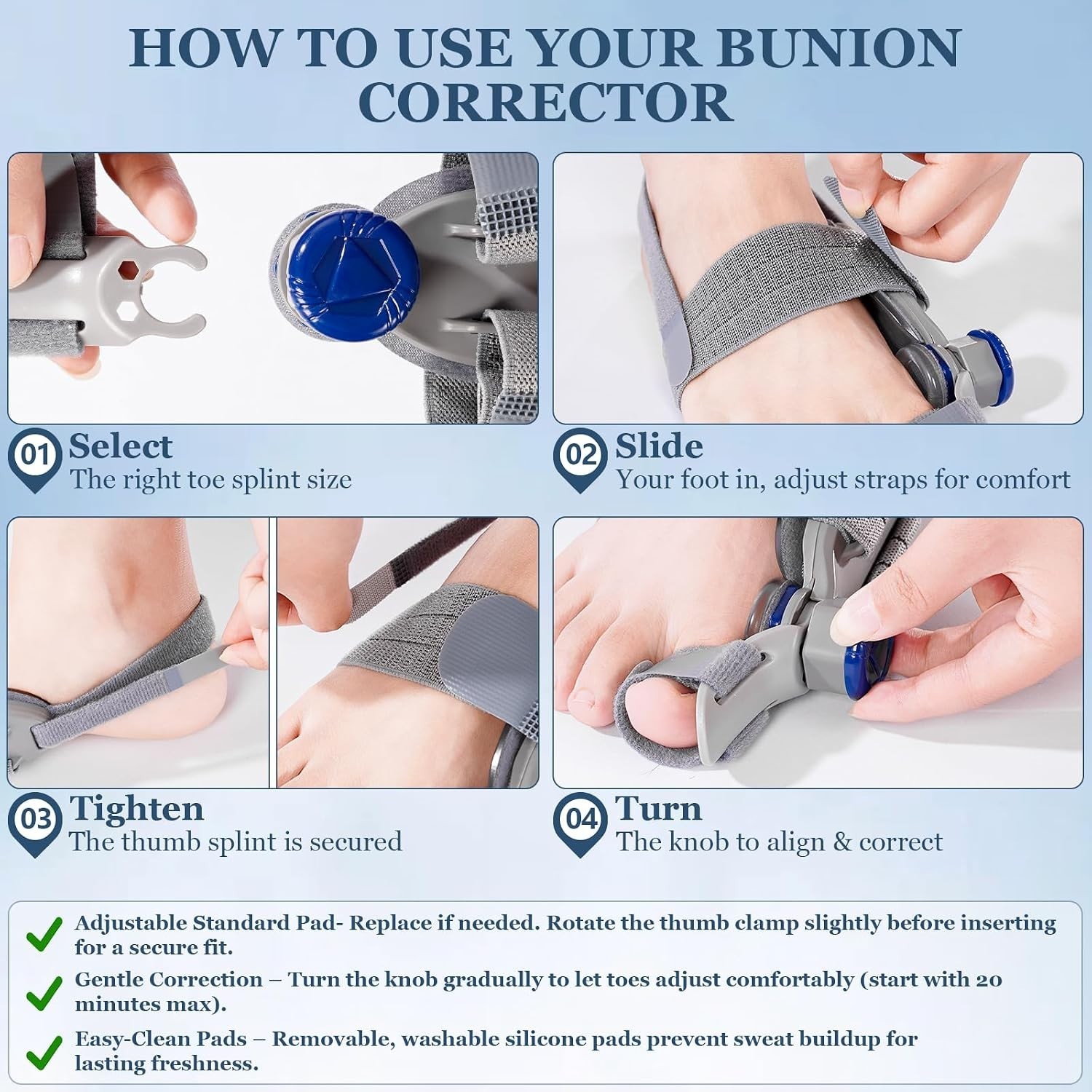 New Upgrade Treatmedy Bunion Corrector for Women & Men, Adjustable Bunion Fix Sp