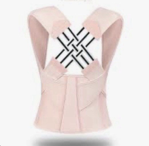 PWR Posture Adjustable Pink Posture Corrector for Back and Shoulder Size L