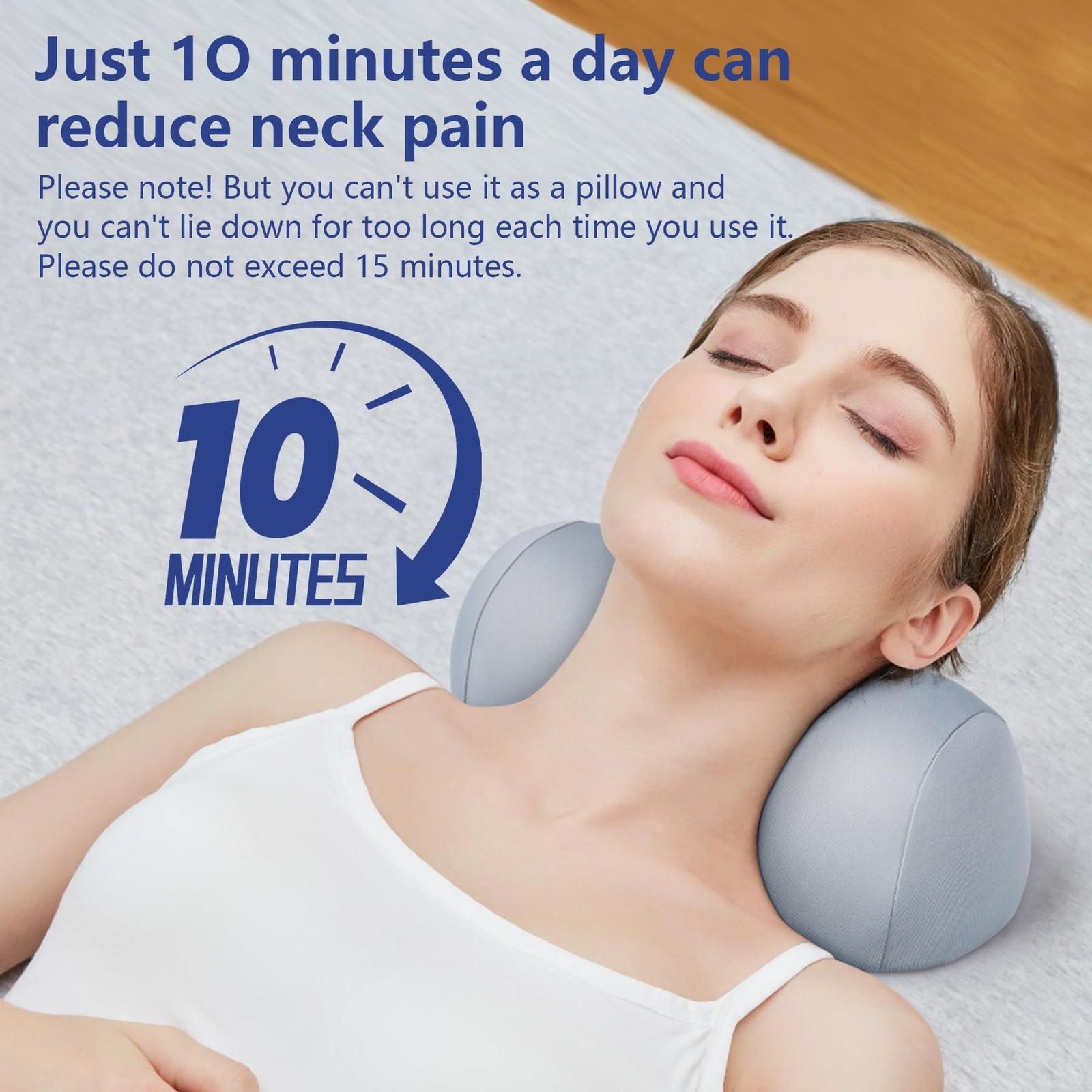 ComfortLife Small Neck Stretcher Pillow for Pain Relief, Medium Soft Cervical…