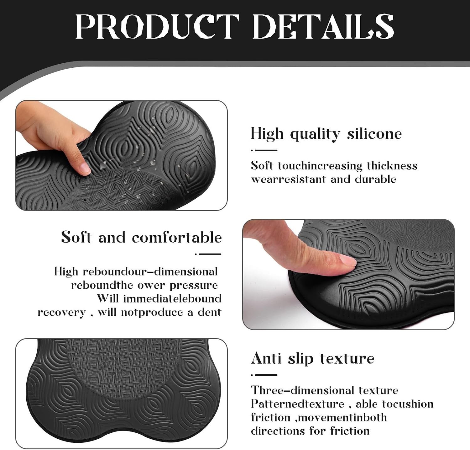 2 Packs Yoga Knee & Elbow Cushions – Extra Thick Foam for Knees, Elbows, Wrists,