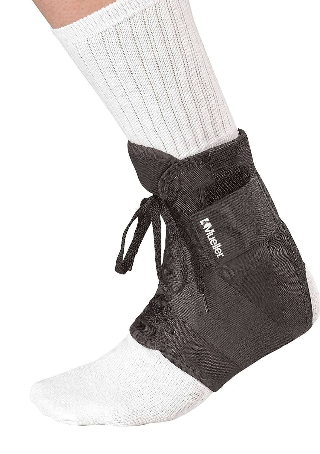 MLR Soft Ankle Brace w/Straps Black Large Women’s 12-14 Men’s 13-15