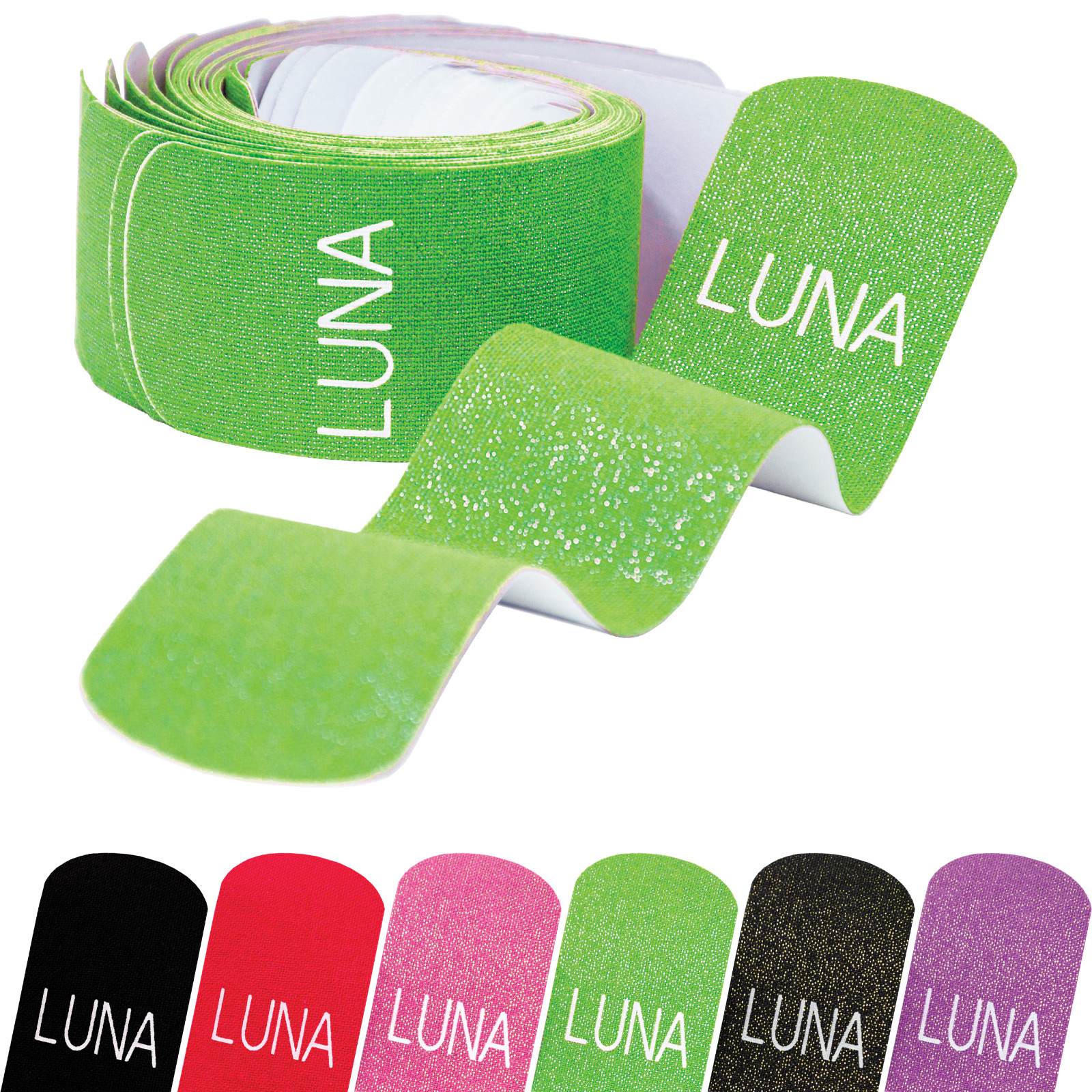 Luna Body Kinesiology Pro Tape Strips (20 Pre-cut Roll, 10″ x 2″, Pixie Dream)