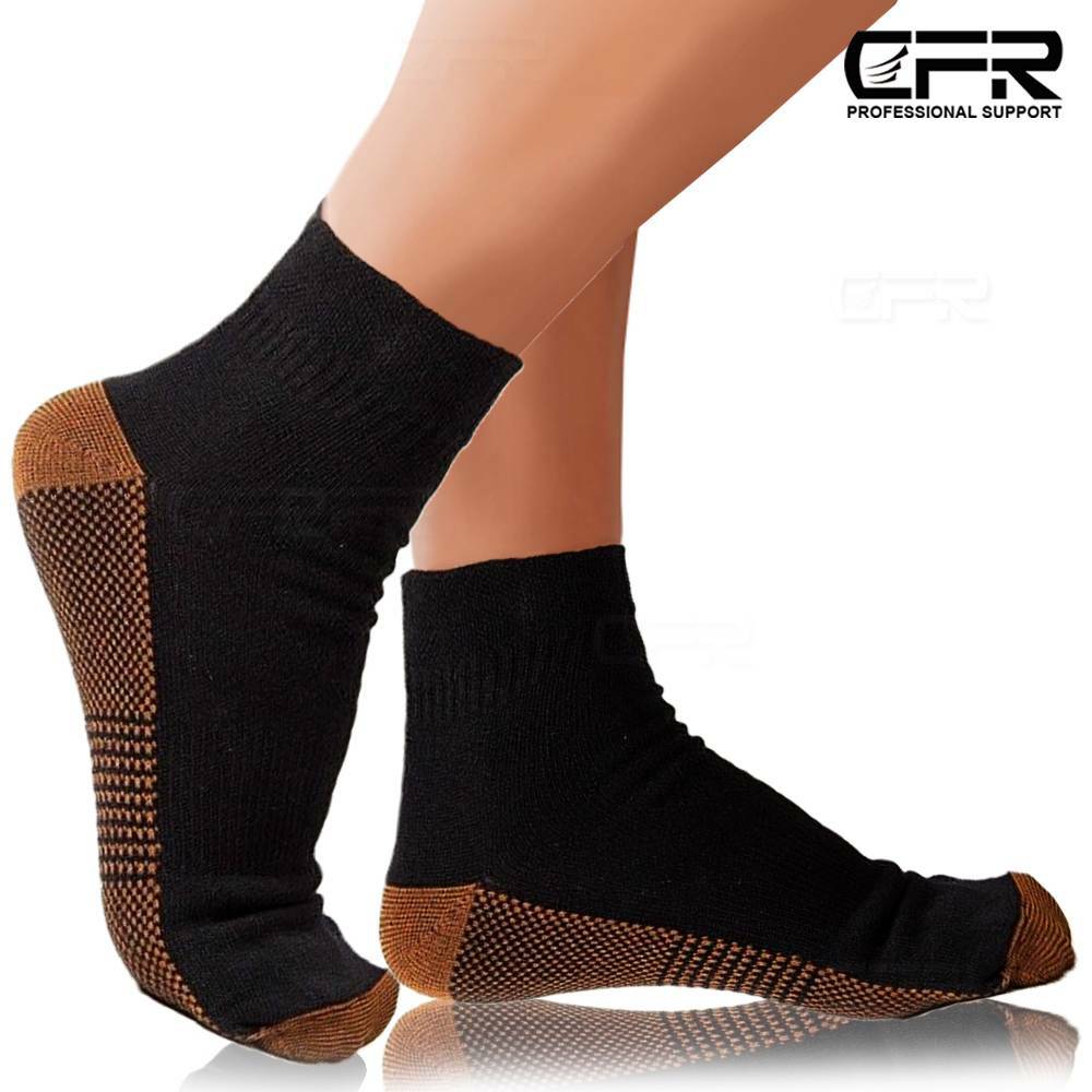 Copper Infused Ankle Compression Socks Plantar Fasciitis Foot Support Sport CFR