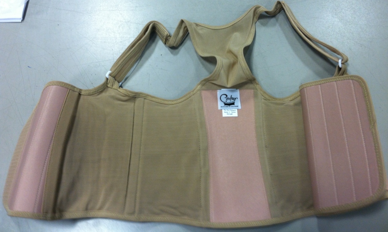 Womens Back Support Cincher Wrap Align Compression Elastic Vertical Triple Pulls