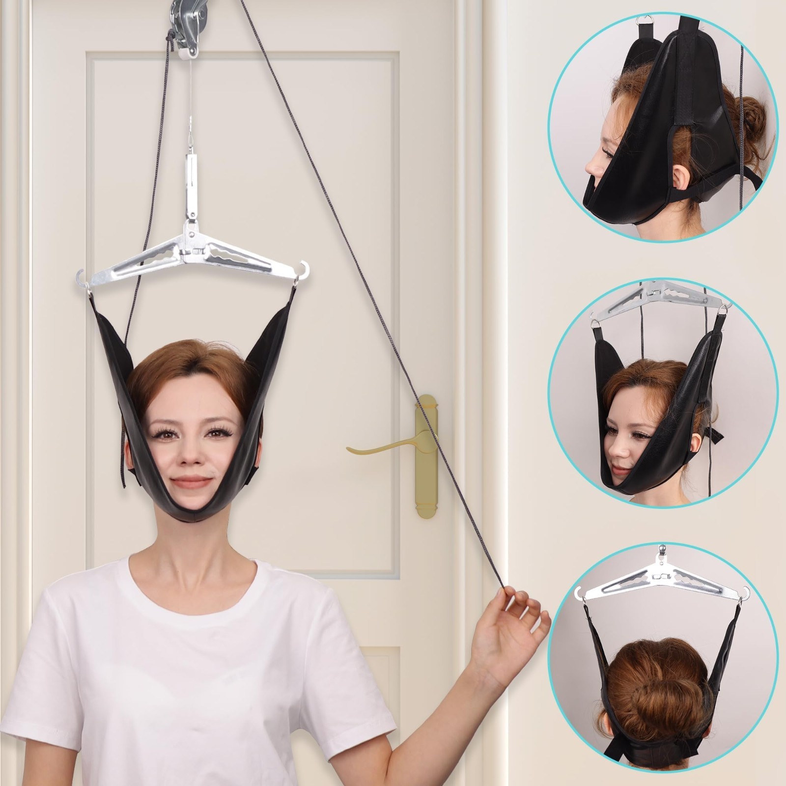 Cervical Neck Traction Device – Over-The-Door Portable Stretcher for Pain Relief