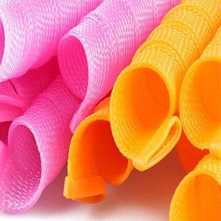 18Pcs Magic Hair Curlers, Portable for Home Travel (Orange)