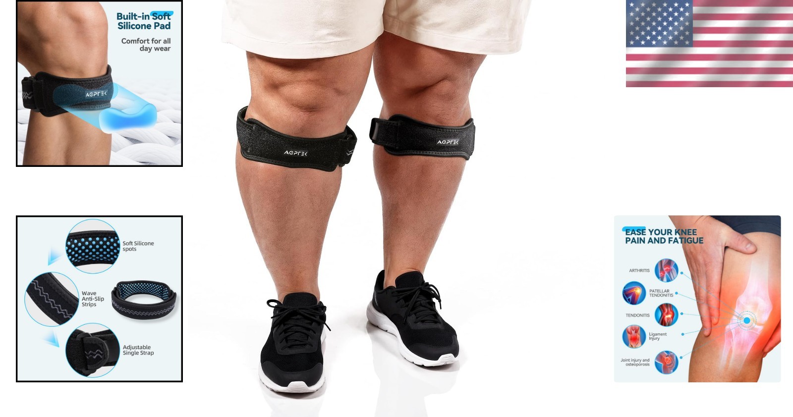 All-Day Comfort Plus Size Knee Brace – Pain Relief for Running & Weightlifting