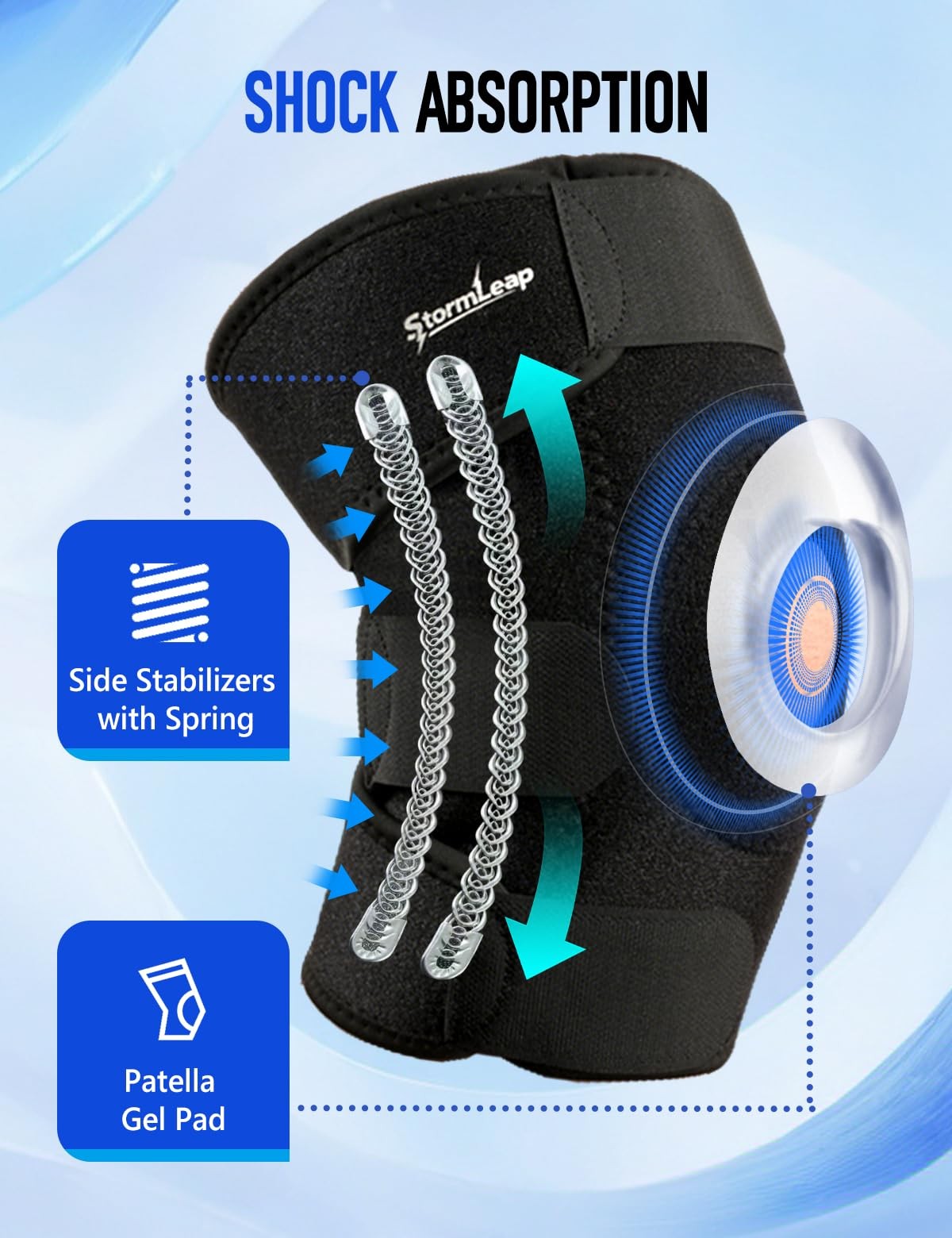 Professional Compression Knee Brace for Men & Women – Adjustable Knee Support…
