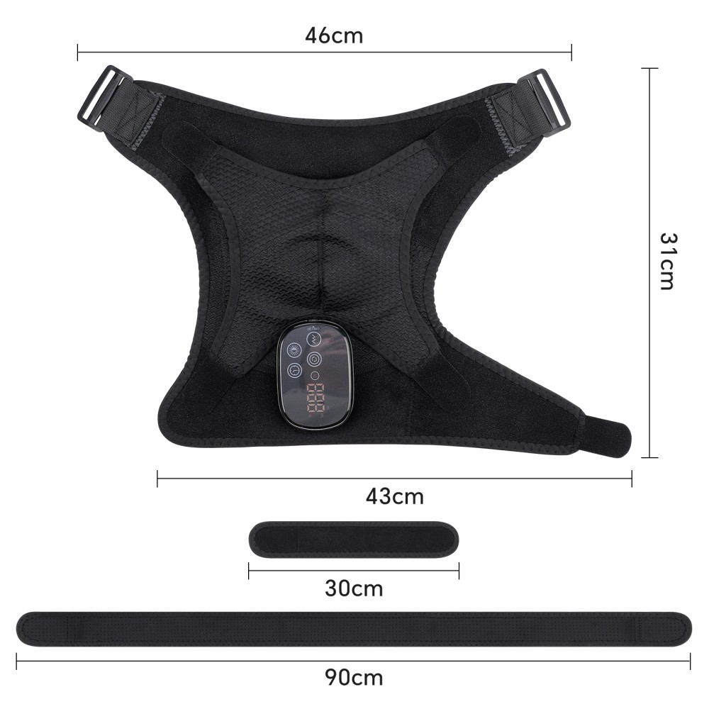 Red Light Therapy Heated Vibration Shoulder Massager Joint Arthritis Pain Relief