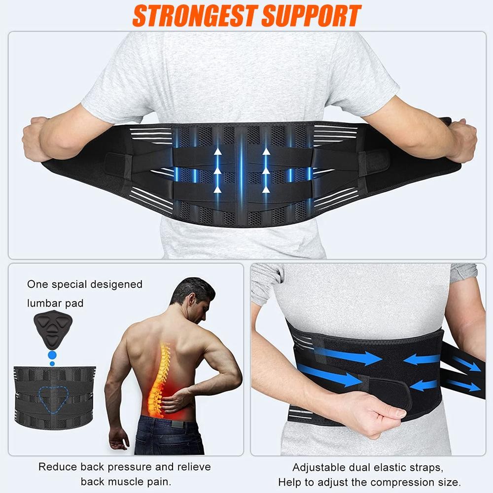 Back Brace for Lower Back Pain, Lumbar Support Belt, Sciatica Relief for Men/wom
