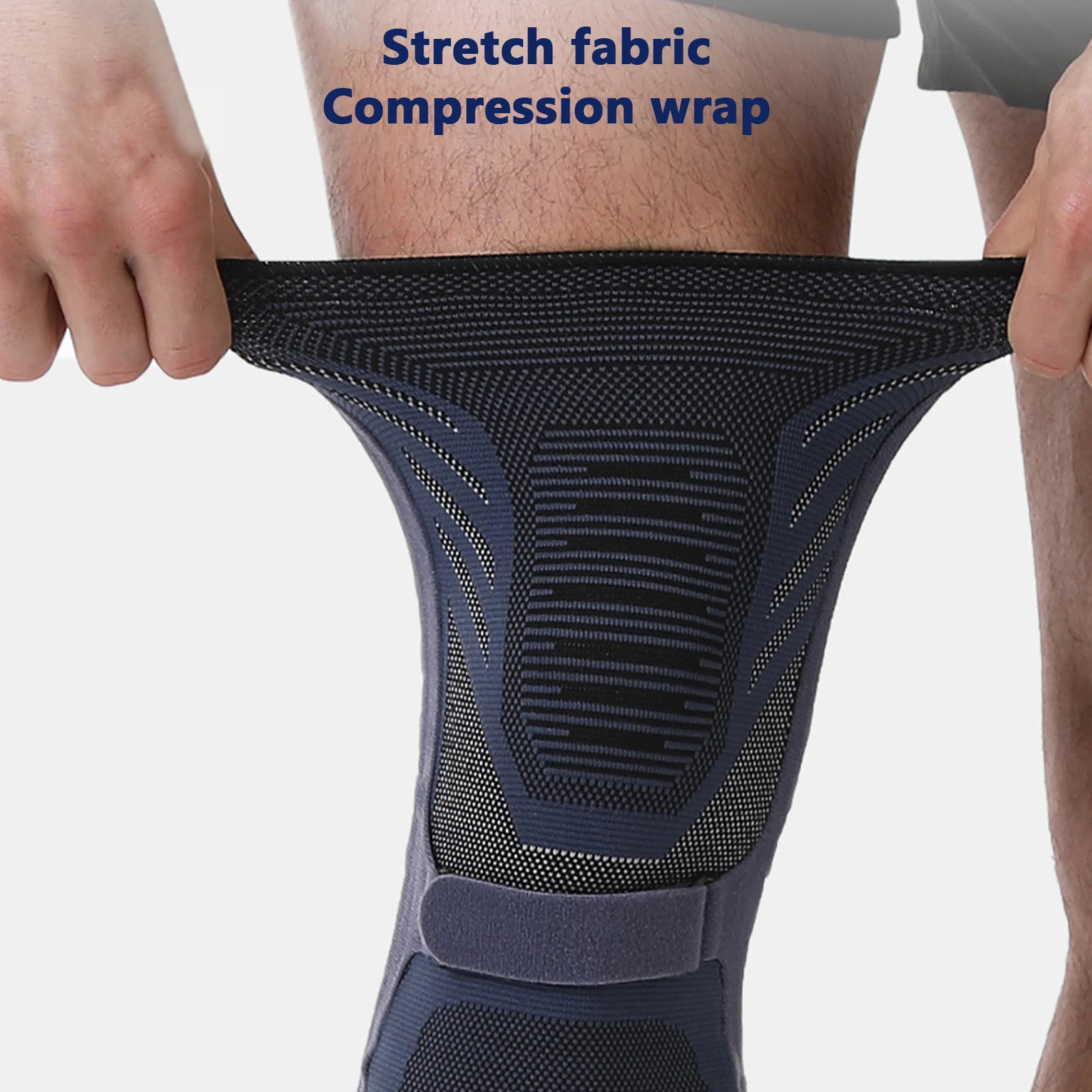 Compression Knee Brace Sleeves Breathable Knit Non-Slip Knee Support with Double