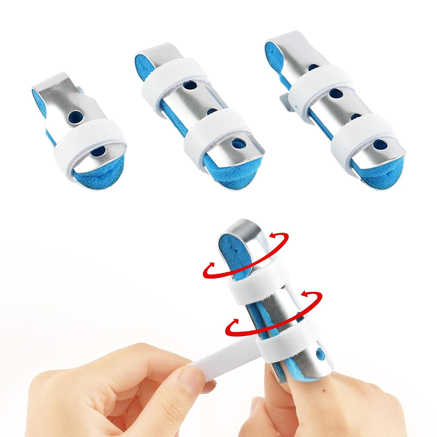 Finger Splint 3PCS – Support Brace for Injury, Joint Pain Relief, Immobilization