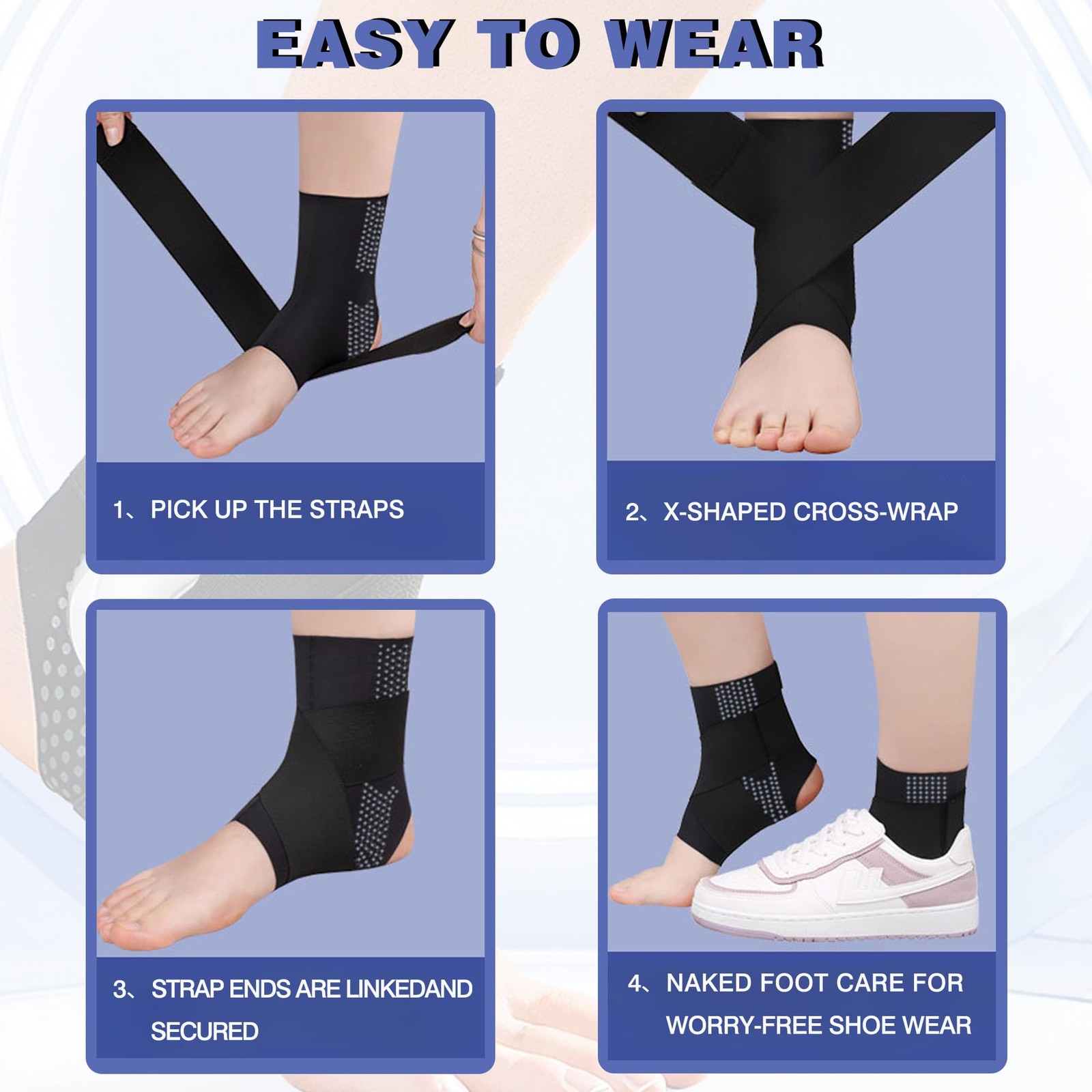 Ankle Brace Ankle Sprain Tendonitis Arthritis Foot Brace Men 57 /Women 68