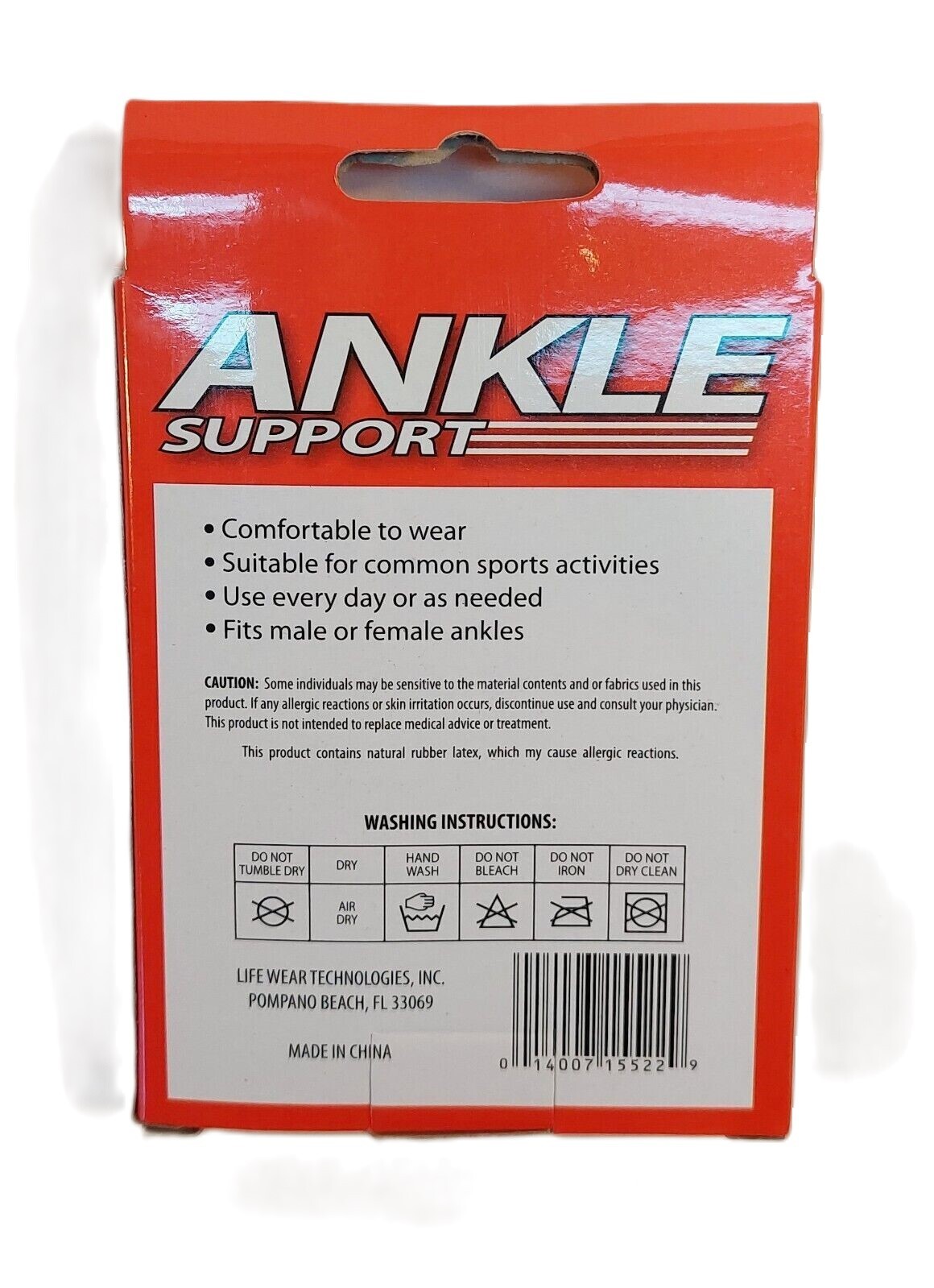 Ankle Support Compression Elastic Sleeve Pain Relief Sports Pull On Unisex 2-2pk