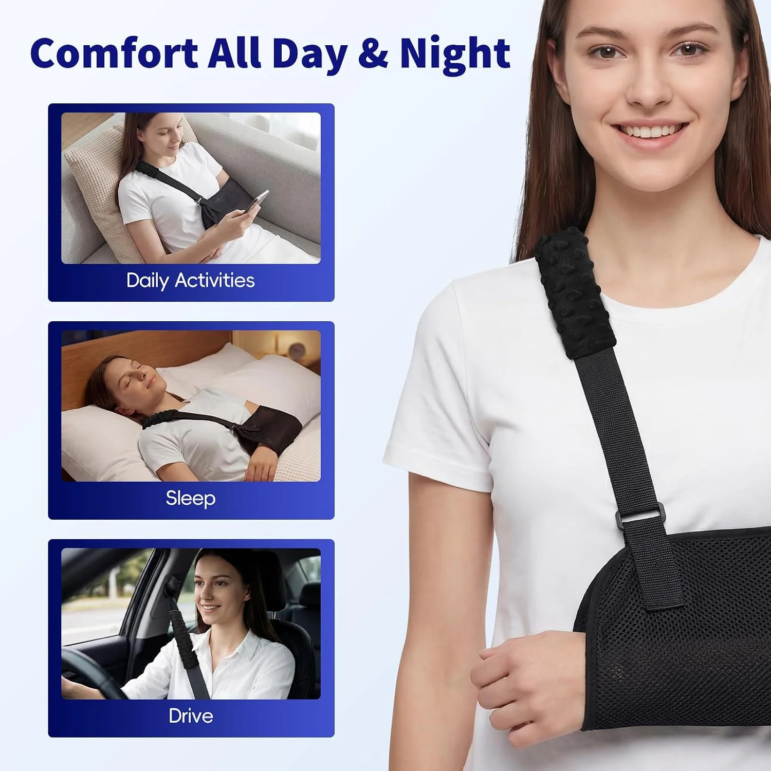 Cushioned Arm Sling Comfort Padding for Neck,Shoulder Strap Pad | Minky Dot,Slim