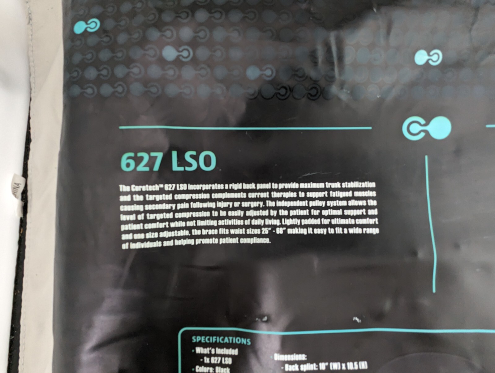 Vive Coretech Lumbar Back Brace SUP2048BLK 627 LSO Hcpcs L0627 L0642 New Sealed