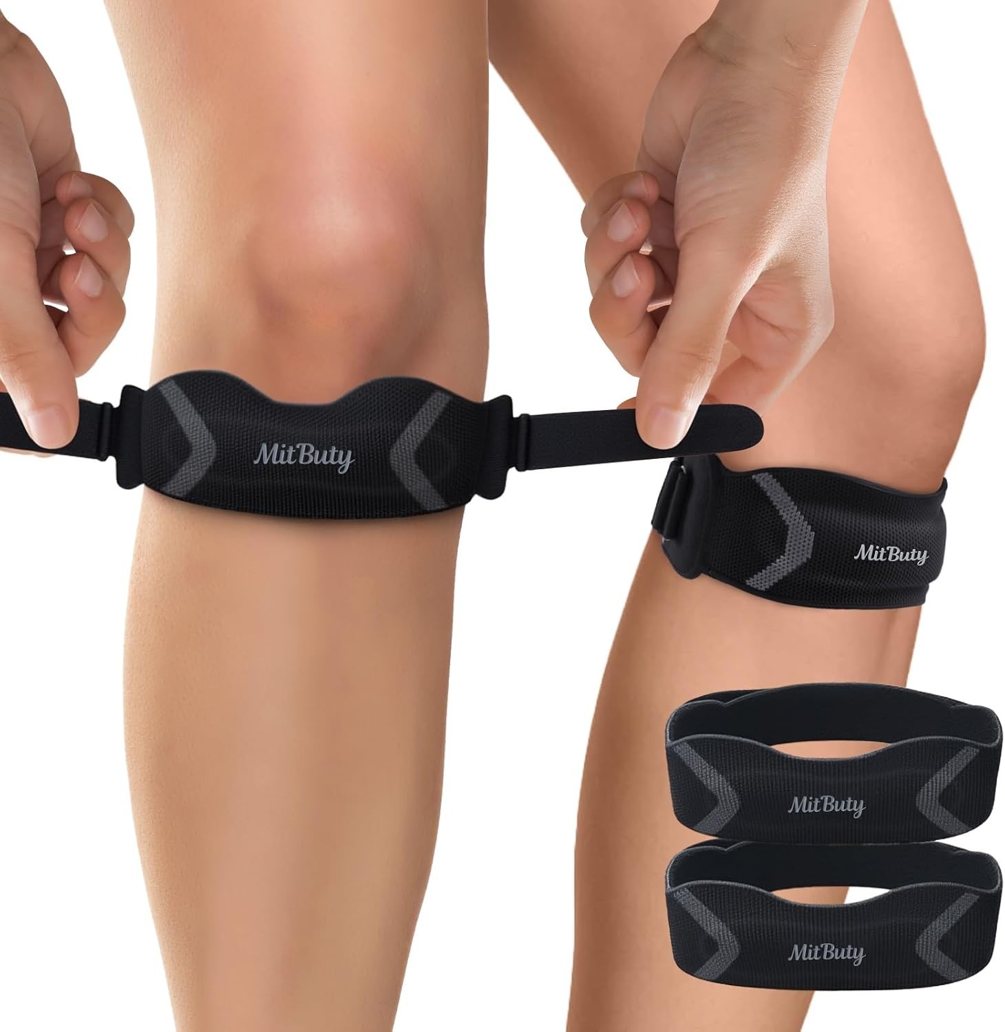 Lightweight Patellar Knee Strap with Silicone Pad – Ideal for Sports & Running
