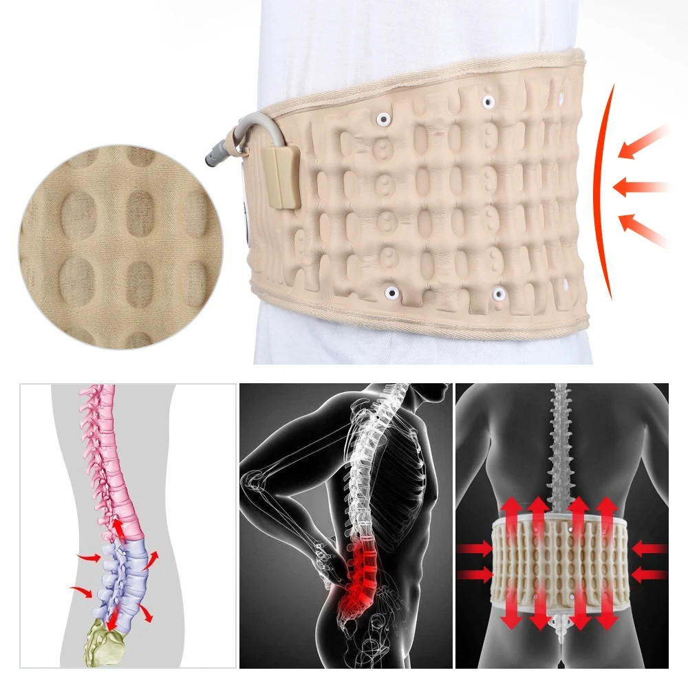 Inflatable Lumbar Belt Decompression Back Pain Relief Hernia