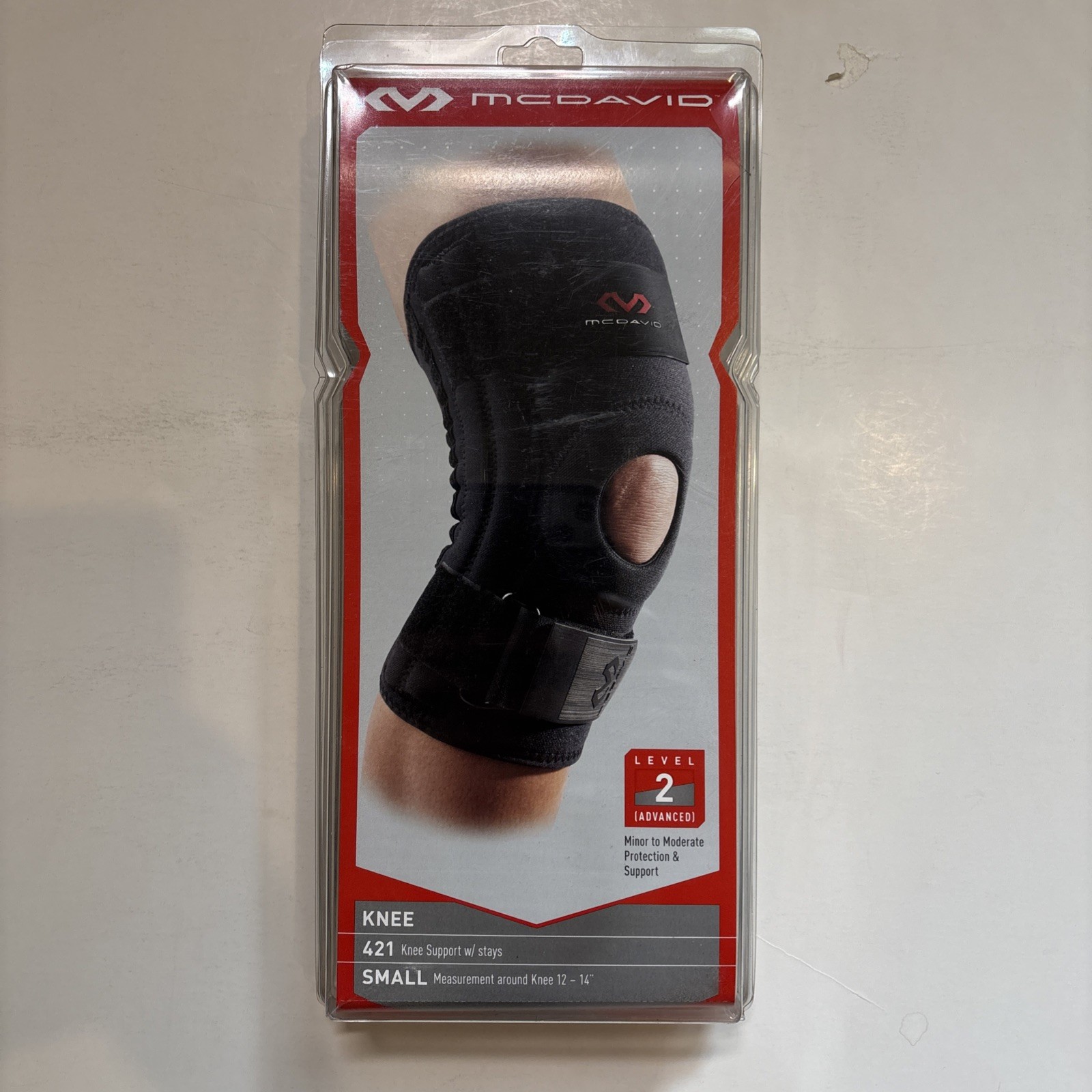 McDavid 421 Knee Support Level 2 (Advanced) Size Small 12-14” NEW