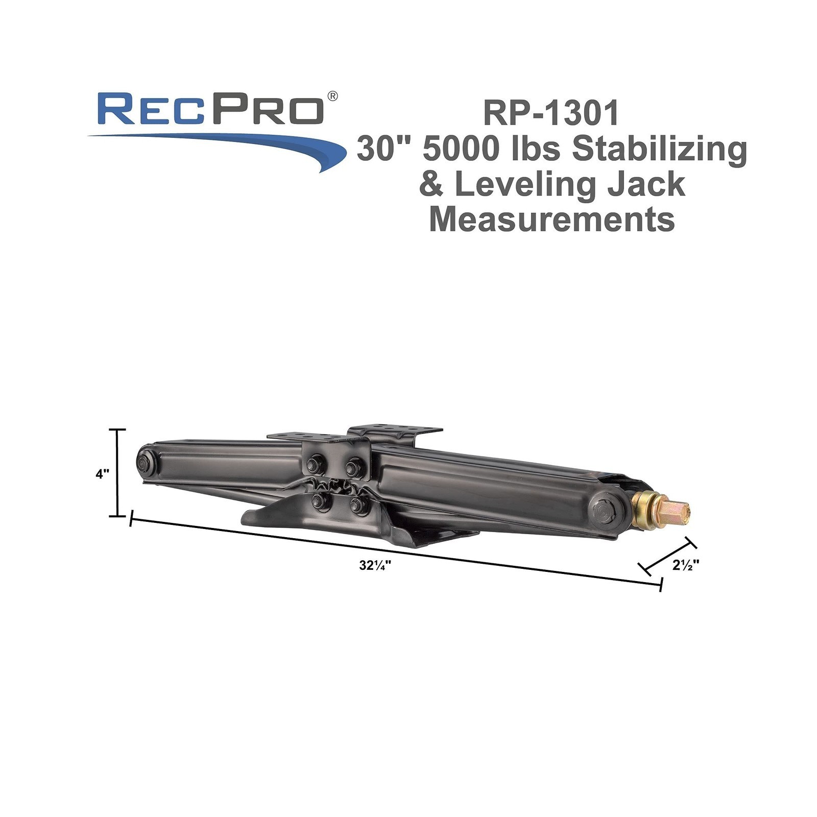 RecPro RV Scissor Jacks | Stabilizer Extender Leveling | Handle Included | Ca…