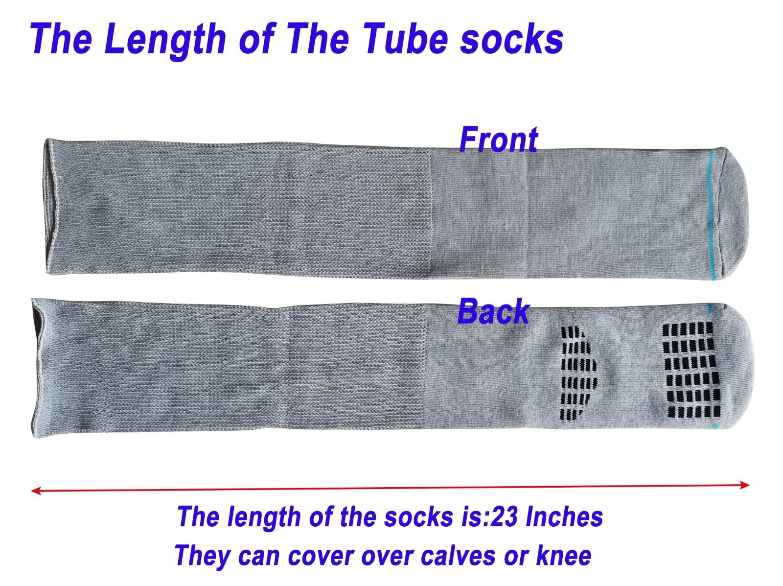 2 Pairs Knee High Walking Boot Socks for Orthopedic Brace & Fracture Boots