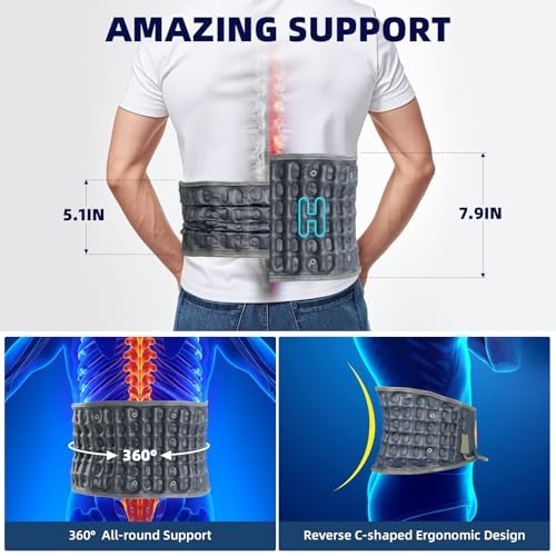 Electric Inflatable Back Support Belt – Lumbar Pain Relief, Air Traction Device