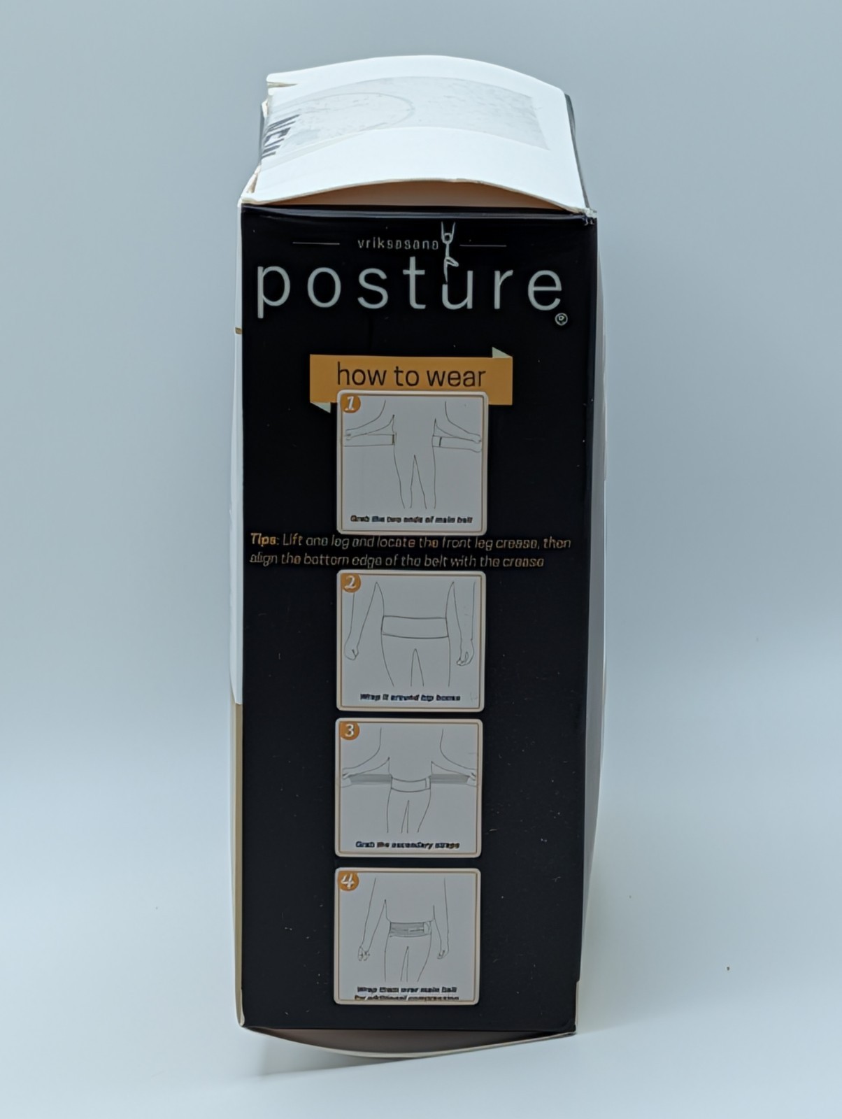 Vriksasana Posture Sacroiliac Hip Belt | Petite Black, 26in – 31in