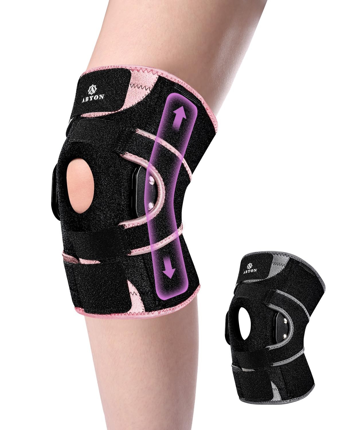 ABYON Hinged Knee Brace Men & Women – Maximum Support Metal Side Stabilizers