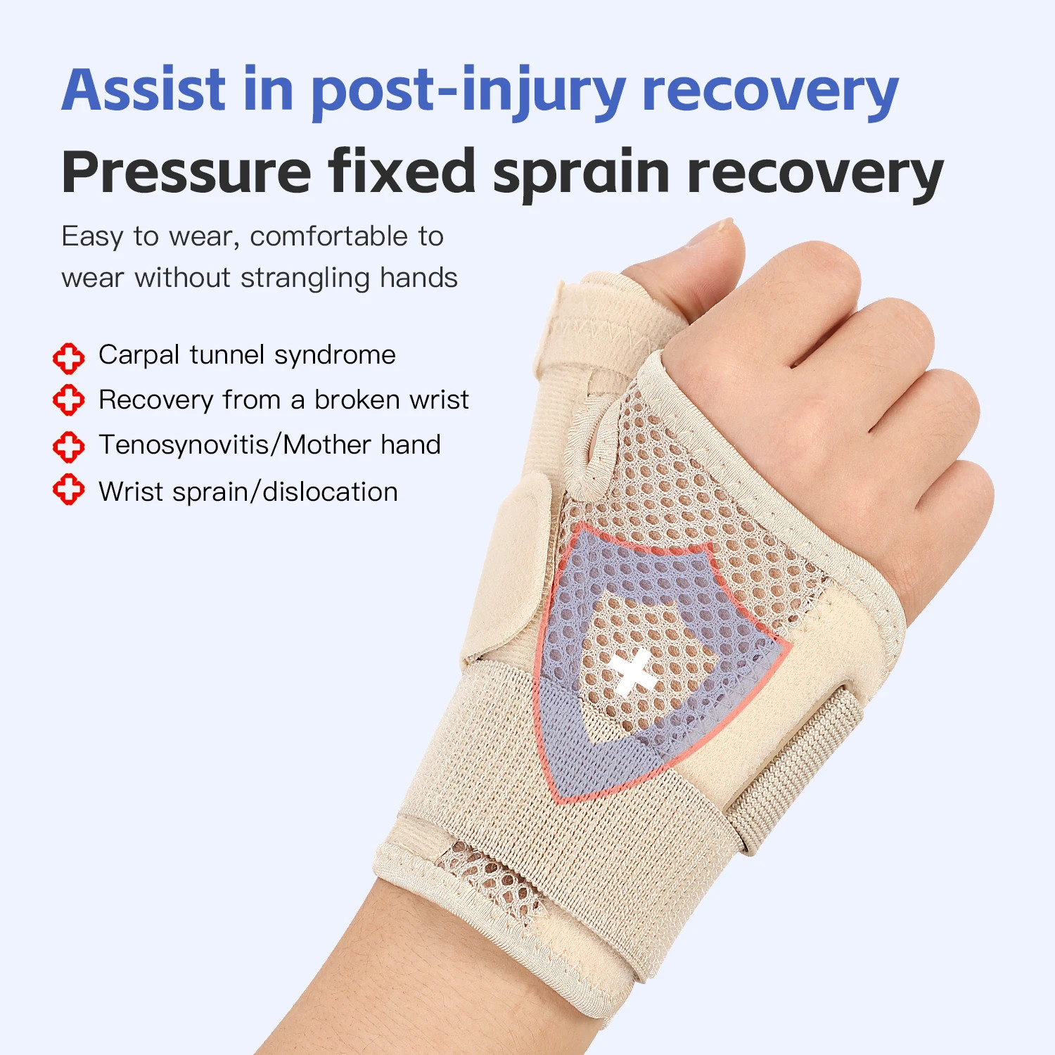 Flexible Splint Wrist Thumb Support Brace For Tendonitis Arthritis Breathabl (3)