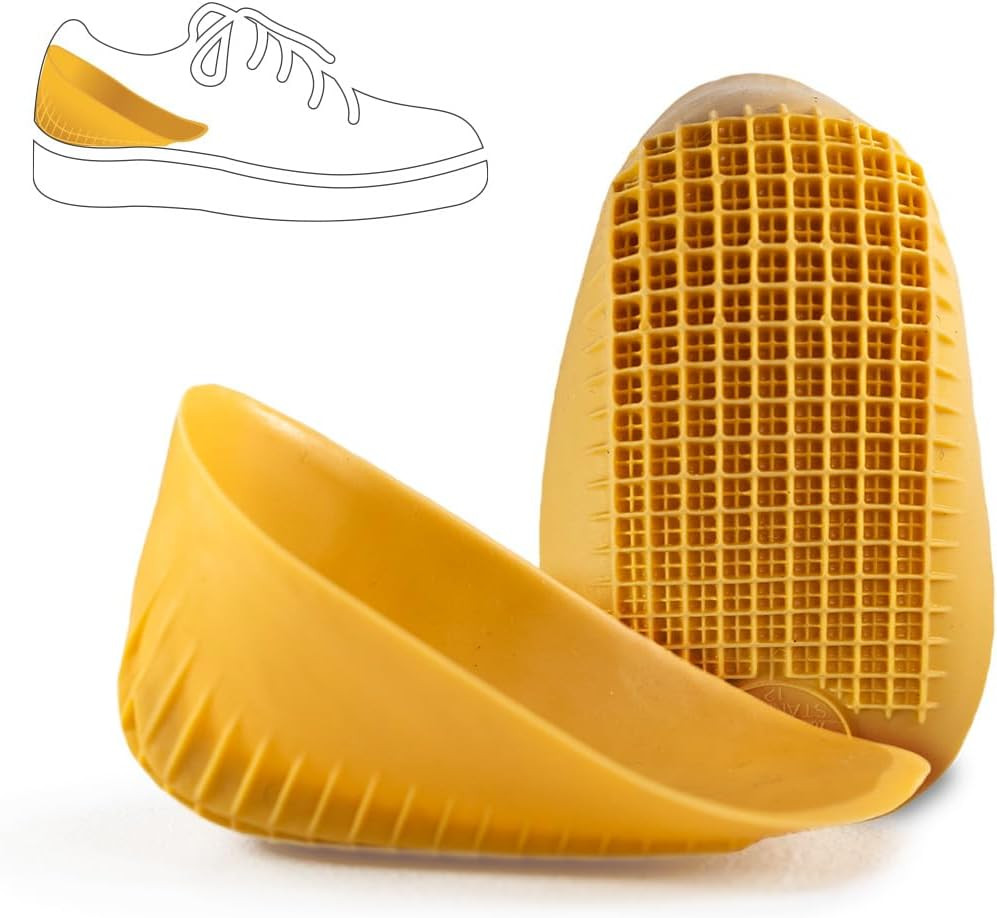 Tuli’s Classic Heel Cups for Plantar Fasciitis, Yellow, 1 Pair, Regular | Shock-