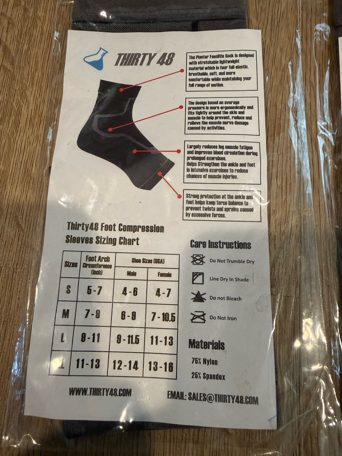 2 Pairs THIRTY48 – Ankle Compression Socks Gray Unisex Medium Plantar Fasciitis