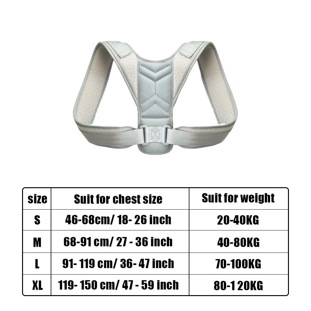 True Fit Posture Corrector Belt Adjustable Back Brace Straightener For Men Women