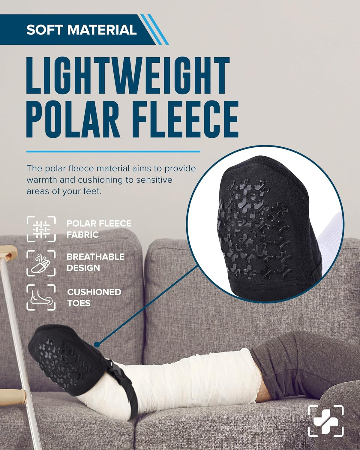 Leg Cast Sock Cover – Non Slip Adjustable Cast Socks for Women and Men | Foot Ca