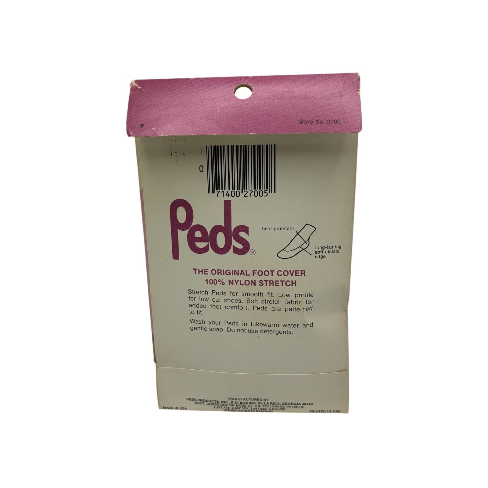 Peds Nylon Stretch Foot Covers With Heel Protector Size A Fits 8-9.5 Suntan