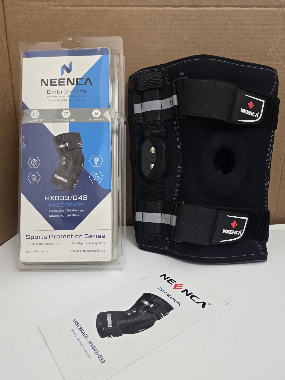 NEENCA Knee Brace HX033/043 4XL Hinged Patella Stabilizer Support Sleeve XXXXL