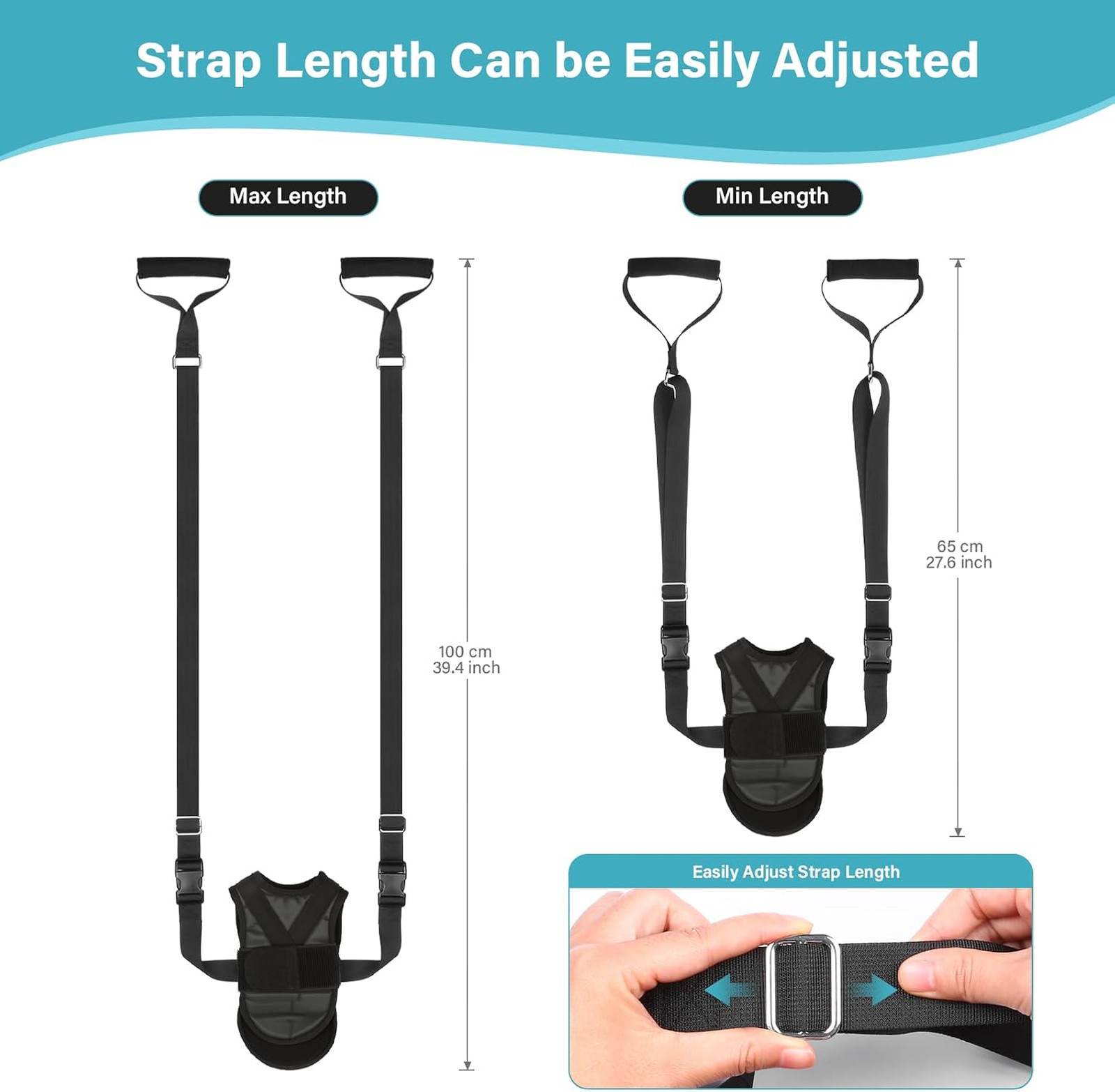 Knee Replacement Recovery Aids with Padded Handle and Foot Sleeve Physical
