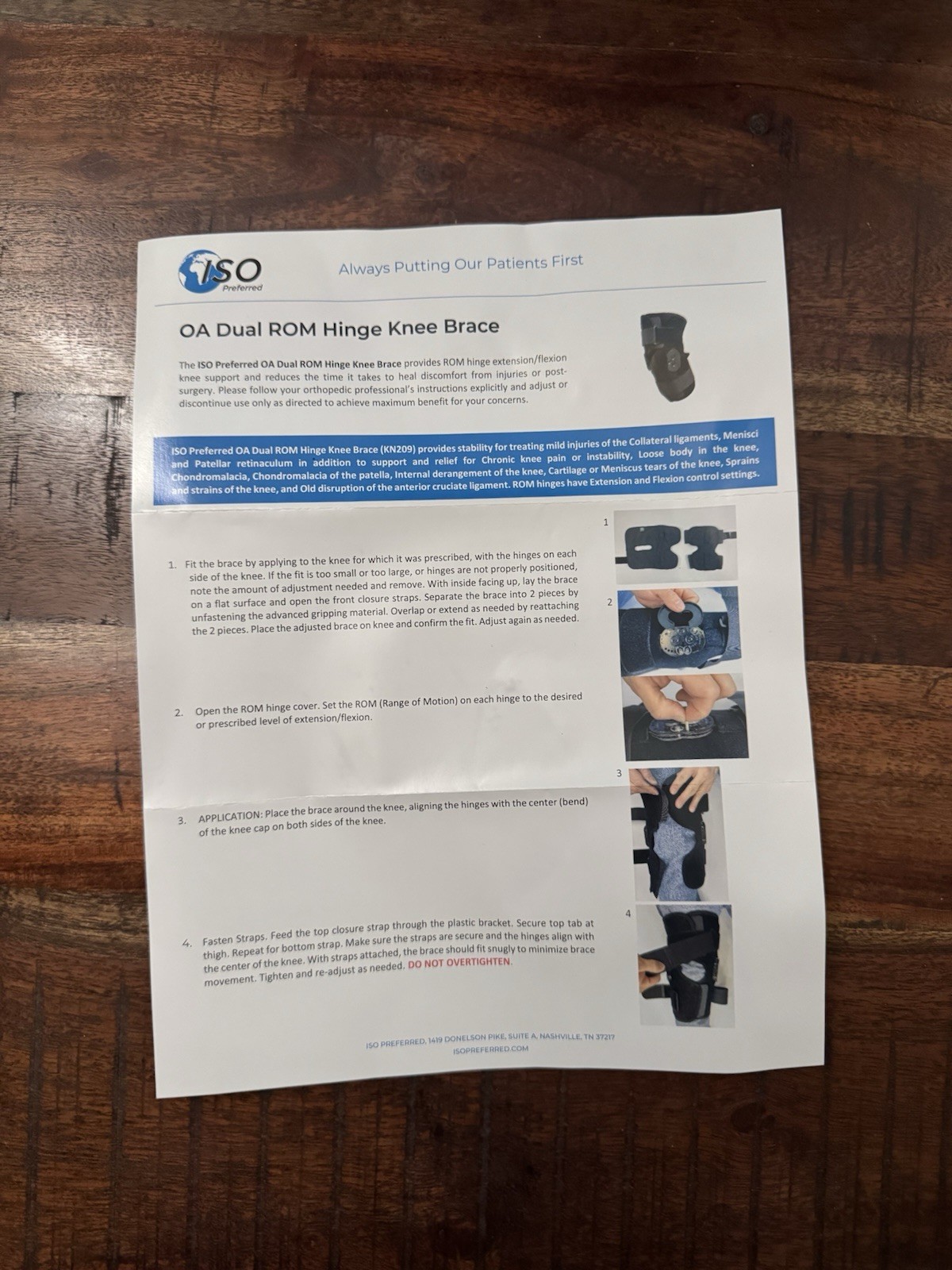 NEW! Hinge Knee Brace, Large Black ISO-KN209