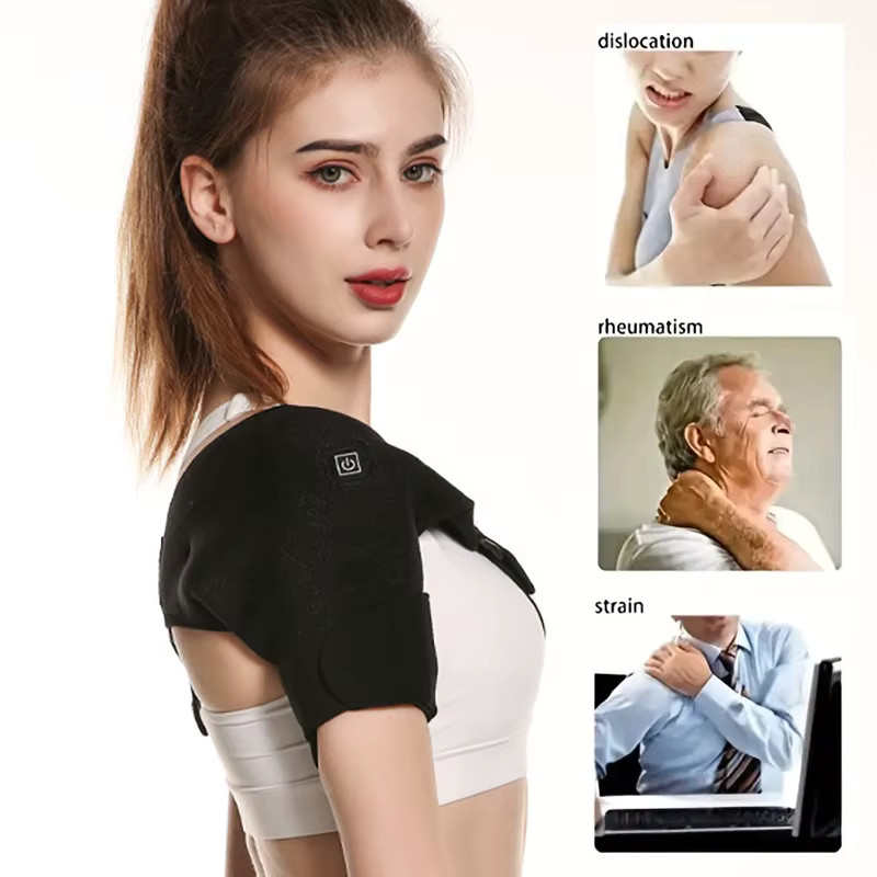 USB Electric Heating Amr Heated Shoulder Brace Wrap Shoulder Massage Support …