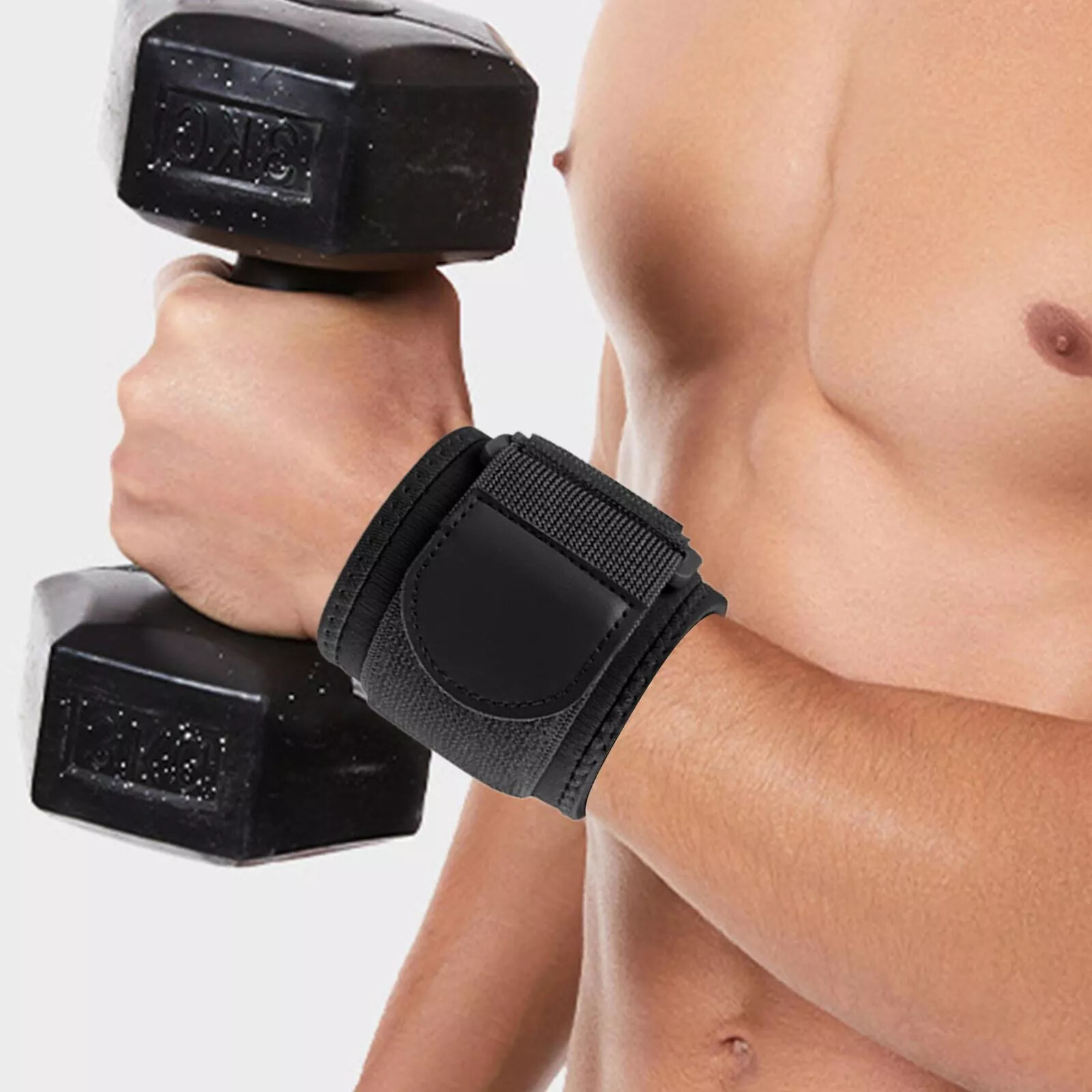 2× Sports Wrist Band Brace Wrap Adjustable Support Gym Weight Lifting Wrist Wrap
