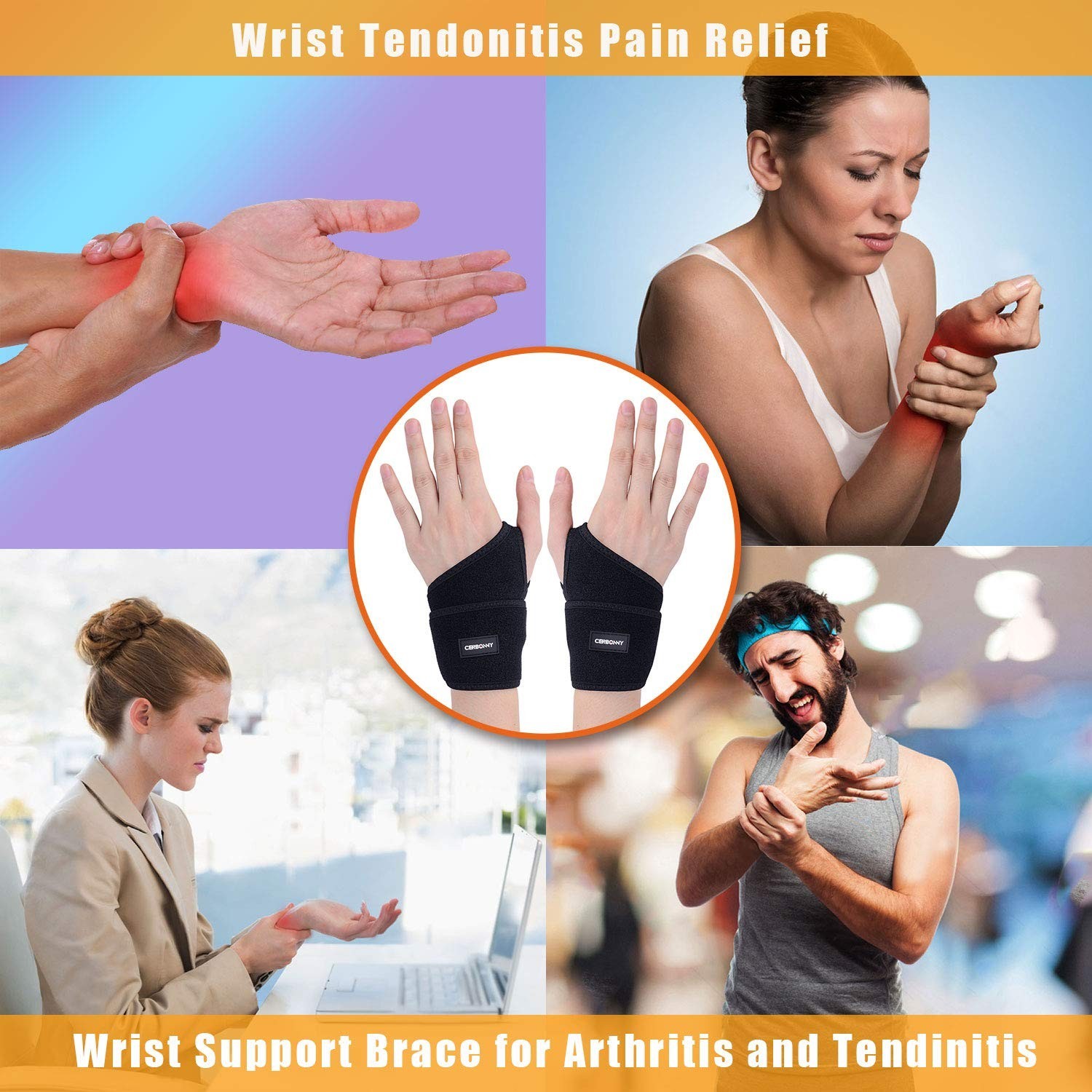 Comfort & Stability – Adjustable 2-Pack Wrist Support for Active Lifestyles